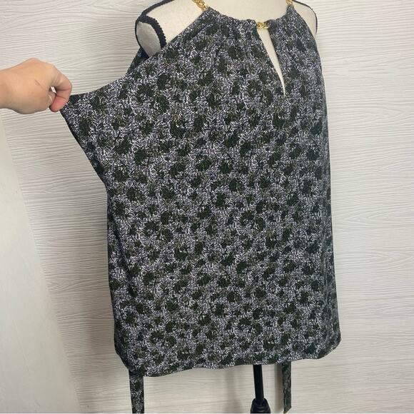 Michael Michael Kors Women's Plus Size Green Printed Chain-Neck Halter 3X - Picture 7 of 8